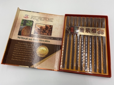 越南金紫檀原木筷子套装